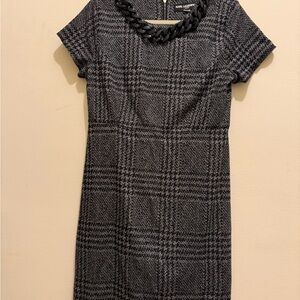 Karl Lagerfeld Black and Gray Checkered Dress